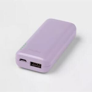 Heyday 4000mAh Power Bank Portable Charger - Pastel Purple/Lavender